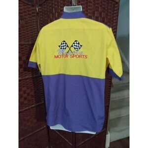 Vintage Mayola Motor Sports Auto Car Racing Button Up Shirt Men's Large